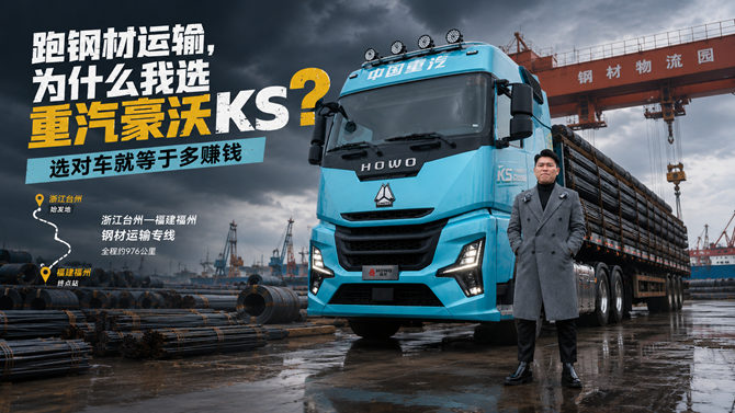 跑钢材运输，为什么我选重汽豪沃KS？